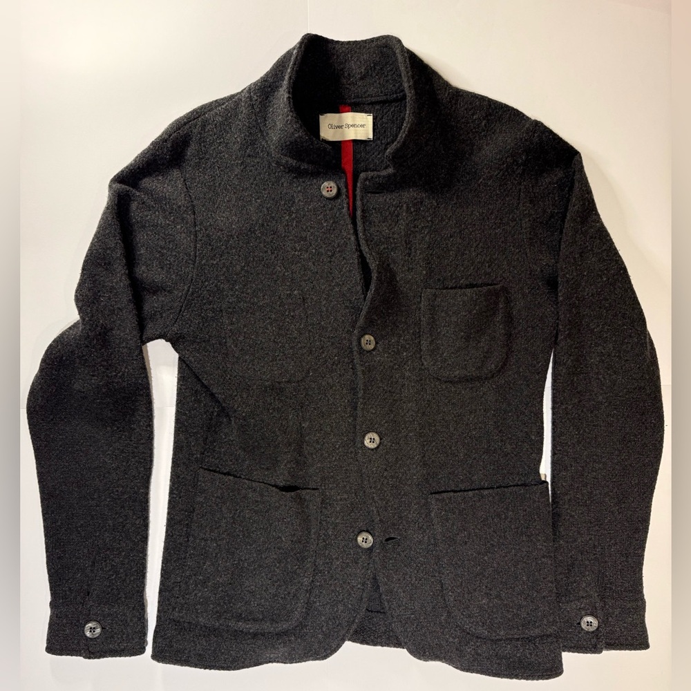 EUC Oliver Spencer merino wool sweater-blazer